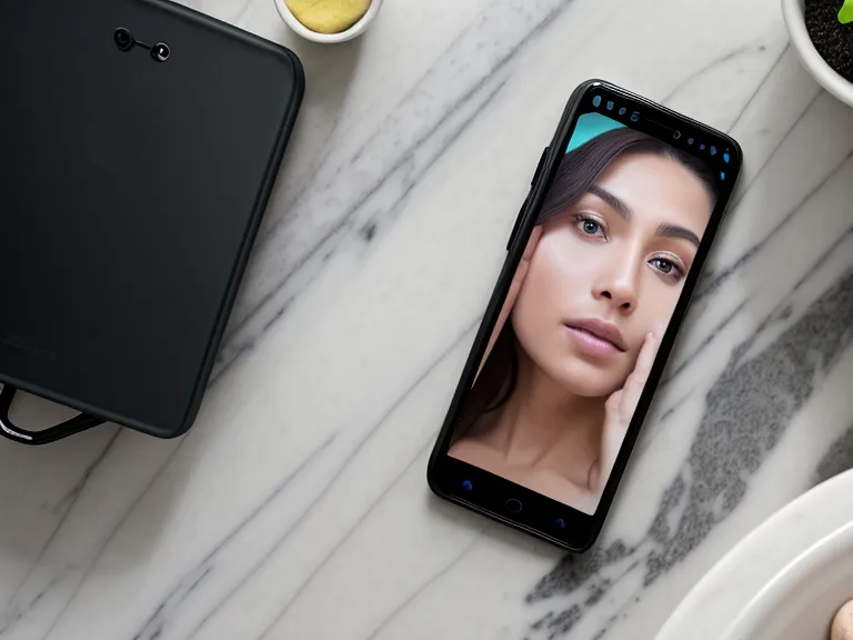 A smartphone displaying a gallery of skin progress photos for habit tracking.