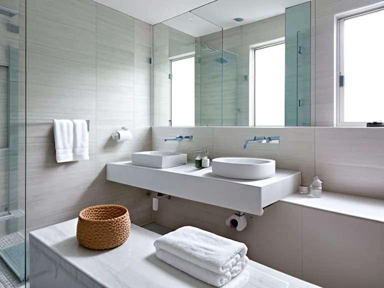 Selection of different probiotic supplement bottles arranged on a clean bathroom counter.