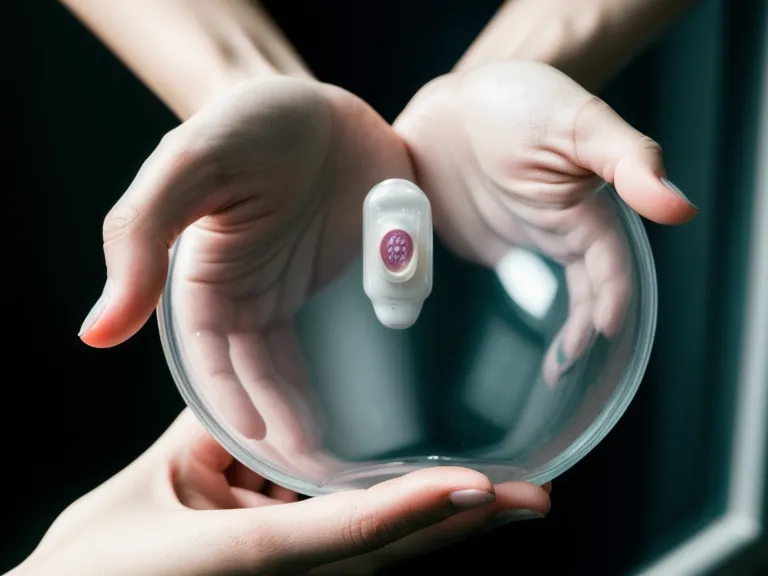 Close-up of a probiotic capsule being taken in front of a tracking spreadsheet.