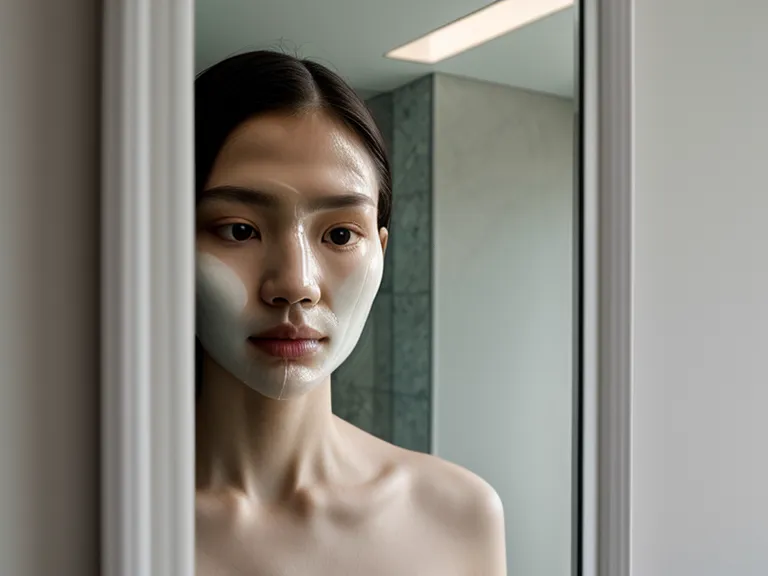 A bright bathroom mirror scene representing clearer skin after testing prebiotic and probiotic supplements