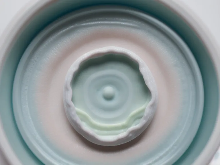 Close-up of a probiotic capsule on a white surface.