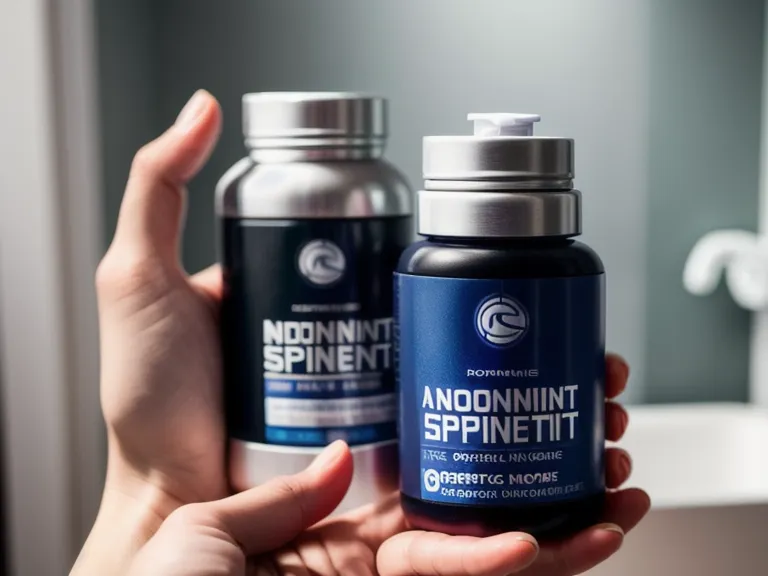 Hand holding a supplement bottle focusing on the ingredient label.